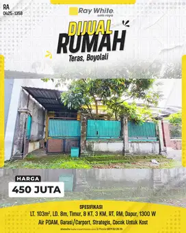 Dijual Rumah di Bisa Untuk Kost di Teras, Boyolali