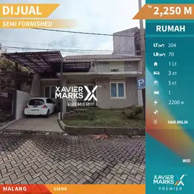 Rumah Semi Furnish Akses Mudah di Dieng Malang