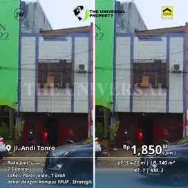 Dijual Ruko 2,5LT Poros Andi Tonro Lokasi Strategis Harga Nego