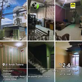 Dijual Ruko 3Lt Poros Andi Tonro Makassar Strategis Dalam Kota Nego