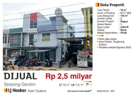 Ruko hadap jalan Serpong garden, cisauk. dekat aeon mall bsd