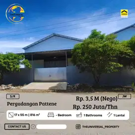 Dijual Gudang 1LT Pergudangan Pattene Kawasan Industry Siap Pakai