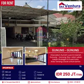 Disewakan Rumah Luas Di Daerah Gunung - Gunung