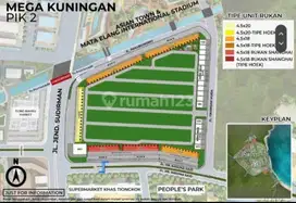 Dijual Ruko Mega Kuningan Sudirman Uk 4,5x20 di Pik2