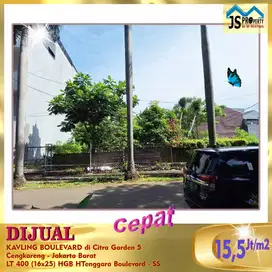 DIJUAL CEPAT KAVLING BOULEVARD di Citra Garden5 Cengkareng JakBar - SS