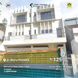 Disewakan Ruko 3LT Poros Jalan Buru Pendek Siap Pakai Harga Nego