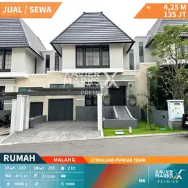Rumah di Cluster Depan Citraland Puncak Tidar Malang Bagus Siap Huni