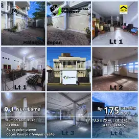 Disewakan Ruko 2LT Poros Jalan Nuri Lama Strategis Harga Nego