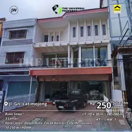 Disewakan Ruko 3LT Poros Gunung Latimojong Strategis Dalam Kota Nego