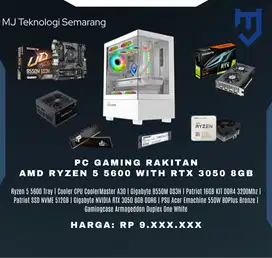 PC Rakitan AMD Ryzen 5 5600 with RTX 3050 8GB GDDR6