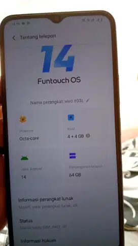 Jual Hp vivo Y30T,sesuai foto..masih baru gres normal jaya