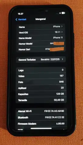 Iphone 11 128GB Resmi iBox Garansi Masih Jalan