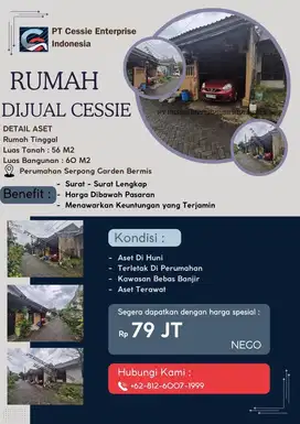 DIJUAL MURAH RUMAH SERPONG GARDEN - VIA CESSIE
