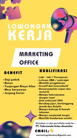 Lowongan Marketing Developer Property