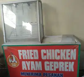 Gerobak fried chicken,kompor dan wajan