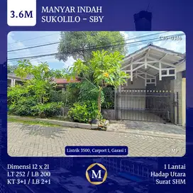 Rumah Manyar Indah dkt Klampis Dharmahusada Kertajaya MERR Semolowaru