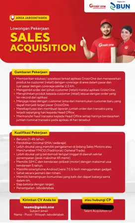 Lowongan Sales Acquisition