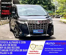 Tdp50JT Toyota Alphard 2.5 G ATPM 2019 Facelift Hitam