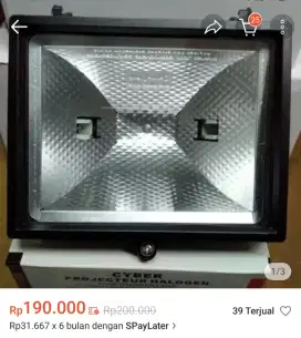 lampu tembak halogen 500watt cocok juat lapangan,