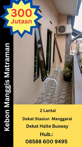 Termurah, 2 Lt, Nempel Menteng & Manggarai, Strategis, 300 Jutaan Nego