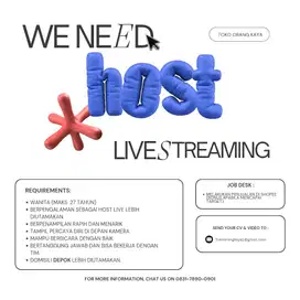 Dicari Host Live Area Purwomartani dan Sekitarnya