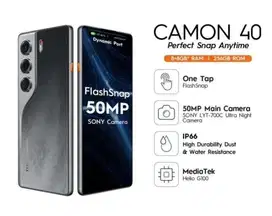 TECNO CAMON 40 8/256Gb Black New - MEGAFONES SELULAR INDONESIA