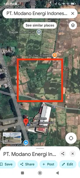 Tnh jln Raya JONGGOL 3000-5000 m2 SHM