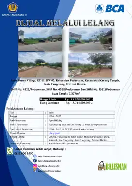 DILELANG TANAH WILAYAH TANGERANG !