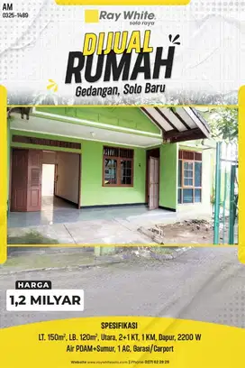 Dijual Rumah Bagus Siap Huni Halaman Luas Lokasi Solobaru