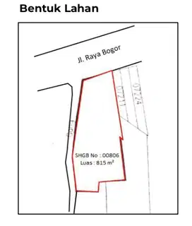 Gudang dijual cepat di jl raya jakarta-bogor cisalak