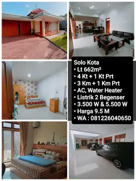 Jual Rumah Mewah Area Solo Kota, Dekat Sriwedari, Manahan