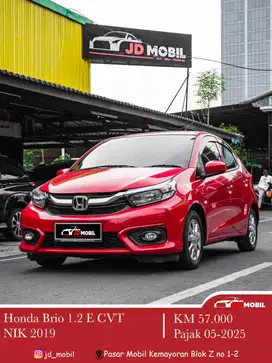 Honda Brio 1.2 E CVT AT 2019 Merah Matic jazz yaris
