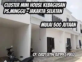 Rumah Cluster 2 Lantai bisa custom Akses mobil di Pasar Minggu Jaksel