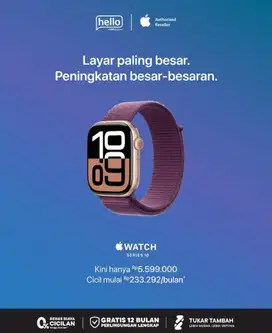 FREE GARANSI KERUSAKAN FISIK APPLE WATCH SERIES 10 DIBLIBLI CCM