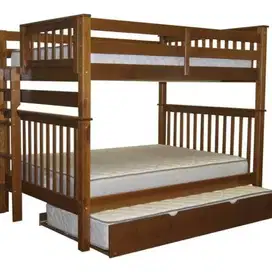 Kayu jati Ranjang knockdown