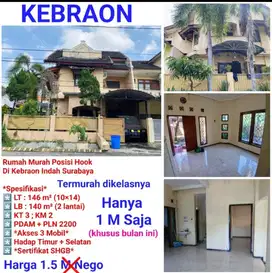 Rumah murah hook dijual cepat lokasi di kebraon karang pilang wiyung