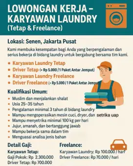 LOWONGAN KERJA LAUNDRY 2025