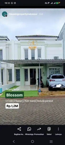 Rumah baru renovasi di tanjung Bunga cluster blossom