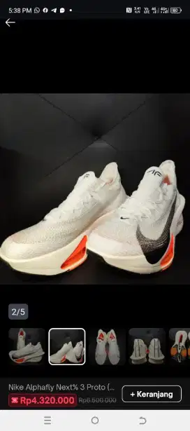 (MARATHON) NIKE Alphafly next 3 proto