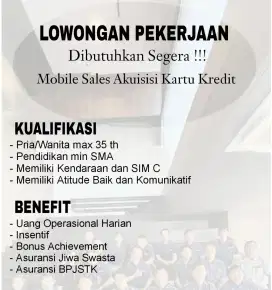Mobile Sales (akuisisi kartu kredit)
