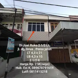 Di Jual Ruko Poros Jalan jl.dg.Sirua.