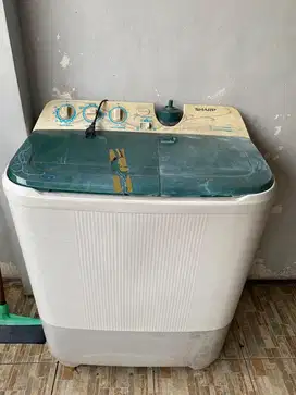 Mesin cuci sharp 2 tabung es t85btk 8kg