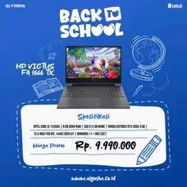 Promo Murah Laptop Gamming FA1666 i5 12450h 8GB 512GB RTx2050 4GB