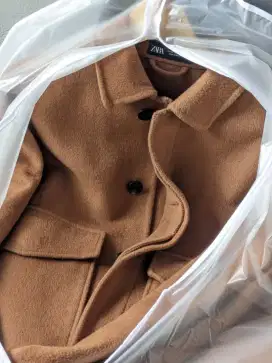 Jacket outer wool originall zara spring/ winter Brown Medium Boxy Fit