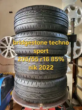 4 pcs 205/55 r16 bridgestone techno sport 85% nik 2022