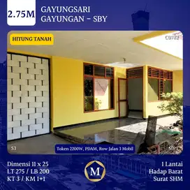 Rumah Hitung Tanah Gayungsari Gayungan Surabaya