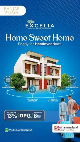 RUMAH SIAP HUNI EXCELIA BANJAR WIJAYA PROMO DISC UP 13%