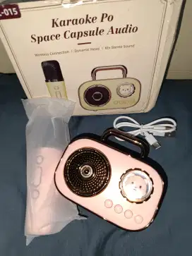 Speaker bluetooth karaoke warna pink