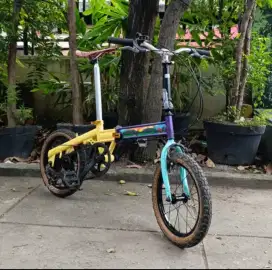 BEReN Art On Bike Sepeda Lipat 16 Seli Champion 7 Speed Restorasi