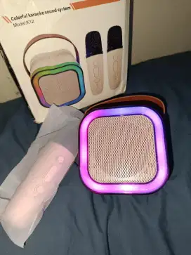 Speaker karaoke warna pink